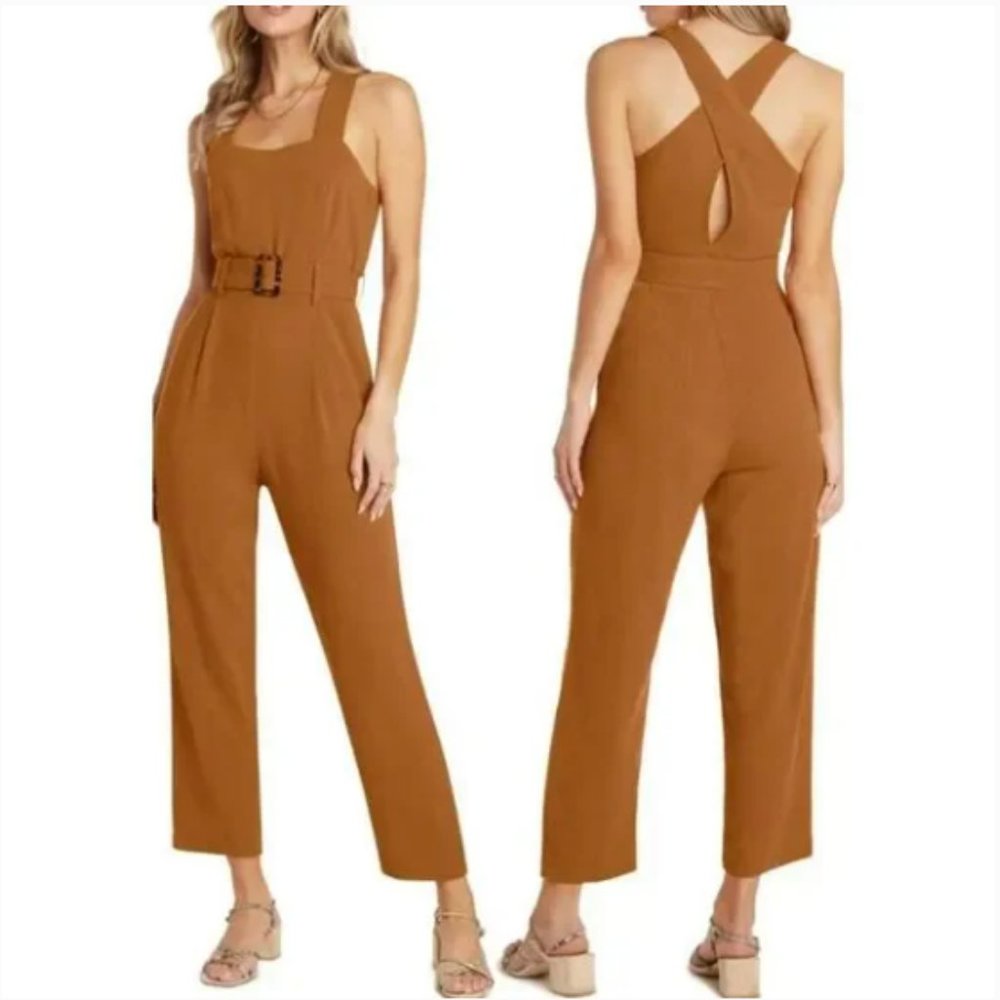 Willow Johnson Belted Jumpsuit Size Women's Size XL *Broken Zipper* $138